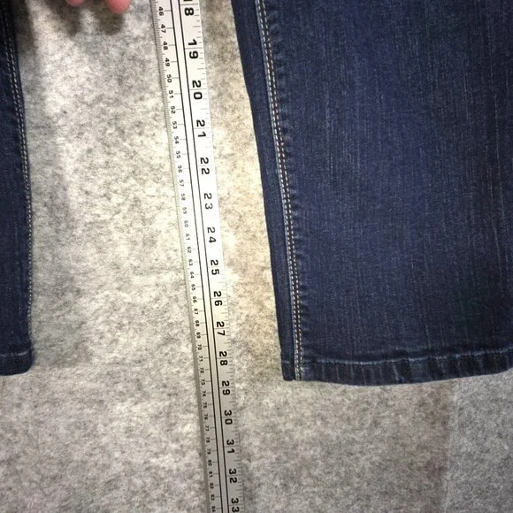 White House Black Market Women's Denim Jeans Slim Ankle Flat Front Blue Size 10R - Picture 6 of 10